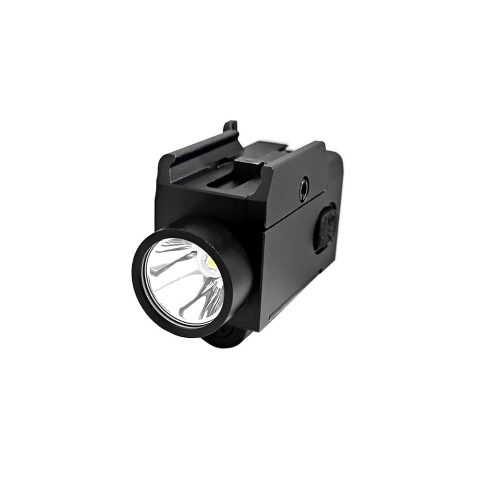 Outdoor Tactical Flashlight with Laser Sight, Strong Illumination, Red Laser Rail Light, and Flashlight Attachment