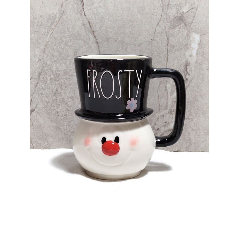 Christmas snowman mug foreign trade ceramic European three-dimensional relief water cup large capacity milk cup coffee cup breakfast cup