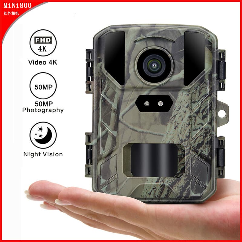 Outdoor Infrared Motion Camera Mini800 4K 50MP Hunting Wildlife Trail Camera