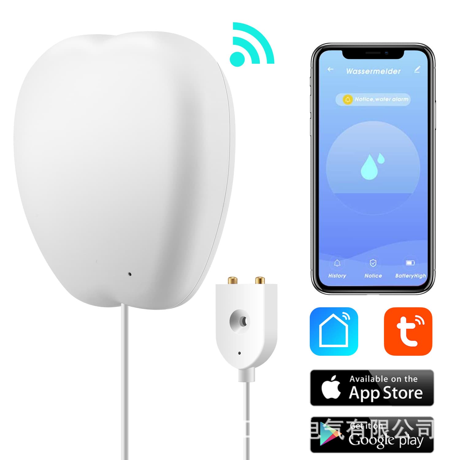 Tuya WiFi Water Level Alarm Smart Wireless Water Leak Detector for Home Use