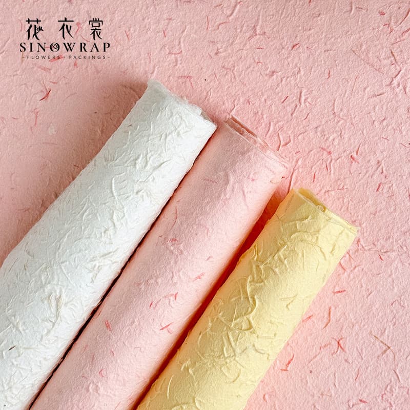 Flower clothes thickened rice scented paper flowers bouquet wrapping paper three-dimensional texture handmade paper bouquet packaging materials in stock