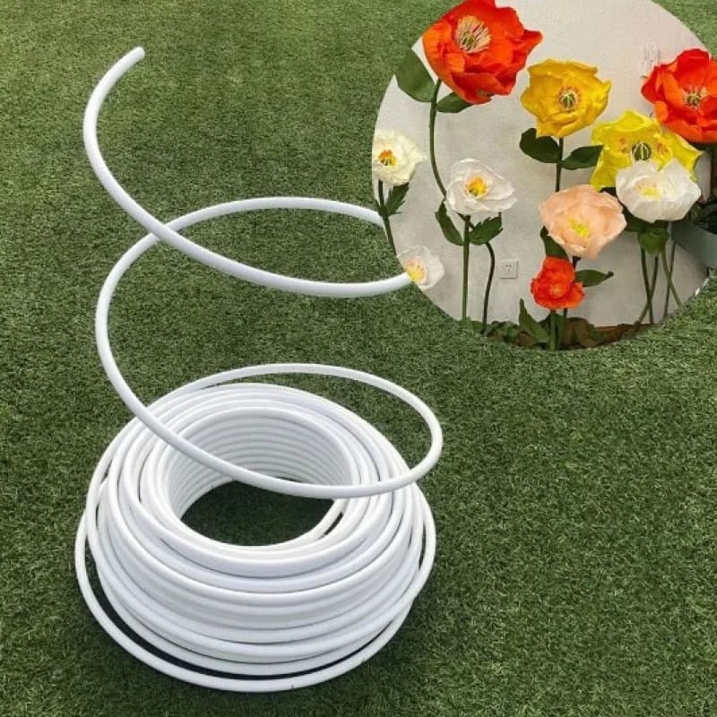 Curved Shape Tube White Gold Wedding Tube PVC Shaped Aluminum-Plastic Tube Stage Decoration Prop Hard