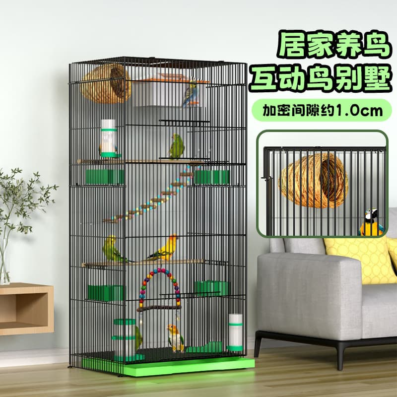 Household heightened parrot bird cage large villa tiger skin black phoenix peony bird wren starling large breeding cage