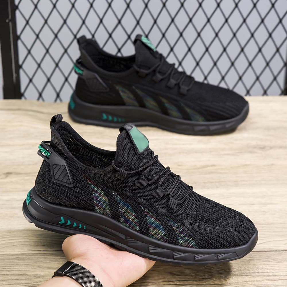 Men's Sports Shoes Autumn Fly Knit Breathable Casual Shoes Fashionable Versatile Cross-border Wholesale Running Dad Shoes