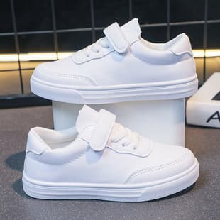Student White Sneakers Soft Sole Boys and Girls Board Shoes Spring and Fall New Baby Performance Shoes Versatile Waterproof Sports Children's Shoes