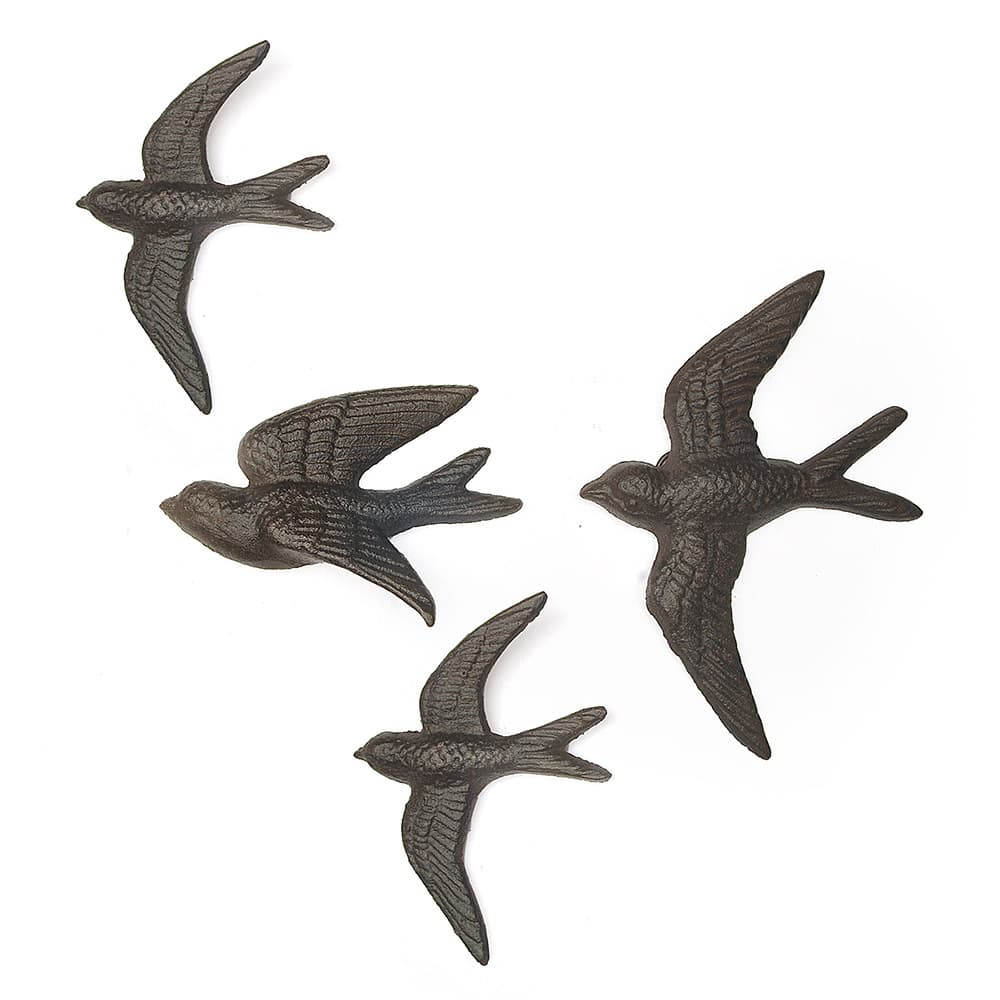 Cast Iron Flying Swallow Creative Retro Wall Decoration, Personalized Home Decor for Entryway, Courtyard, Garden