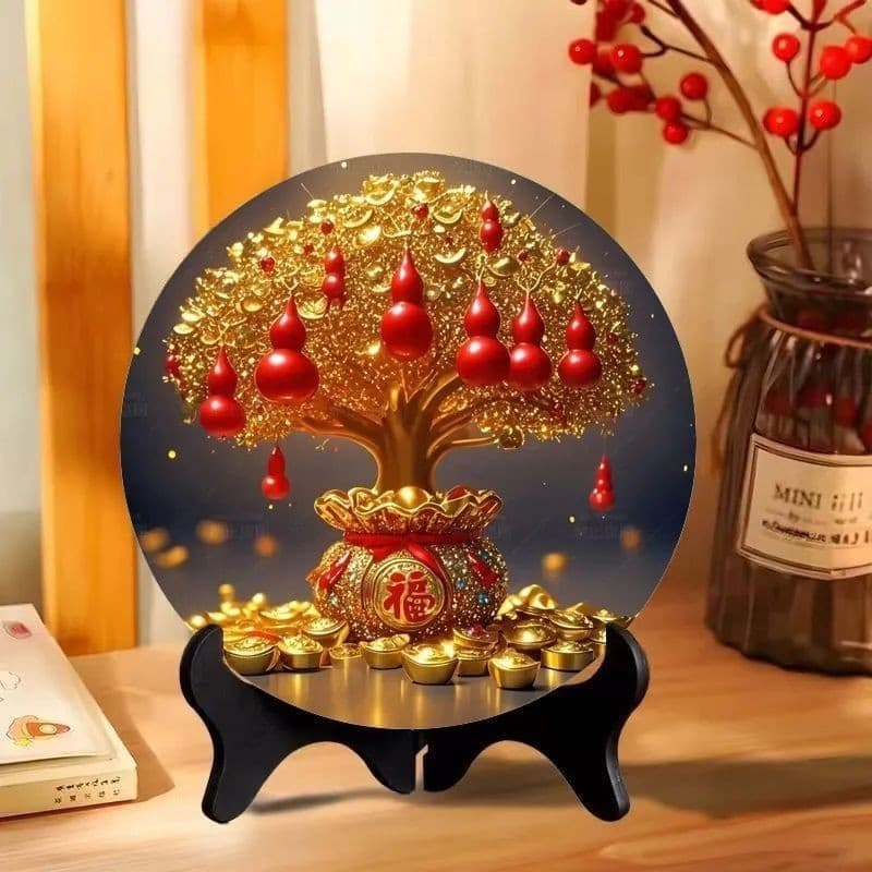 Wealth Attracting Decor for Living Room/Lucky Tree Bar Cabinet/Entryway Money Tree, Opening/Housewarming Gift