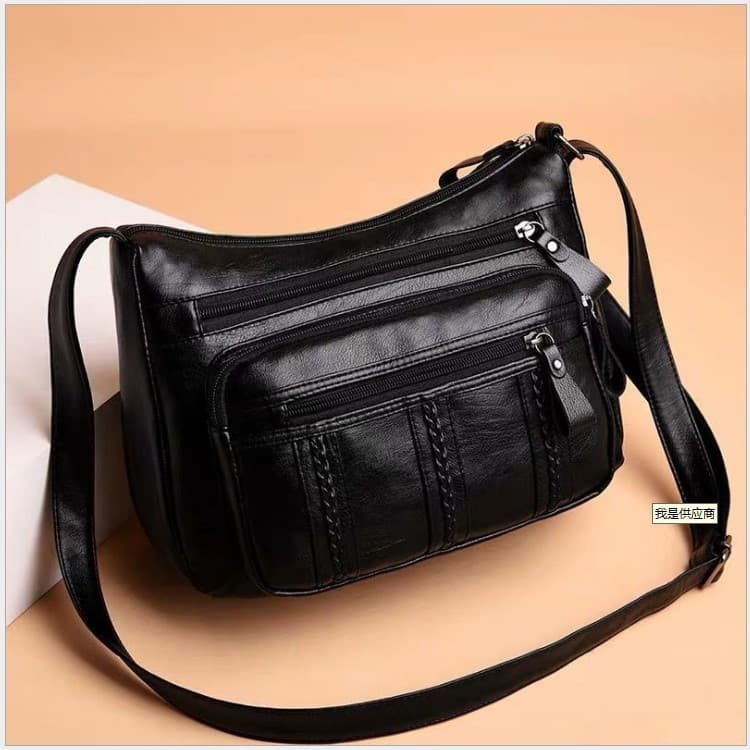 2026 New Stylish Middle-aged Women's Bag Mother's Bag Multi-layer Soft Leather Shoulder Crossbody Bag Mother-in-law Bag Sling Bag