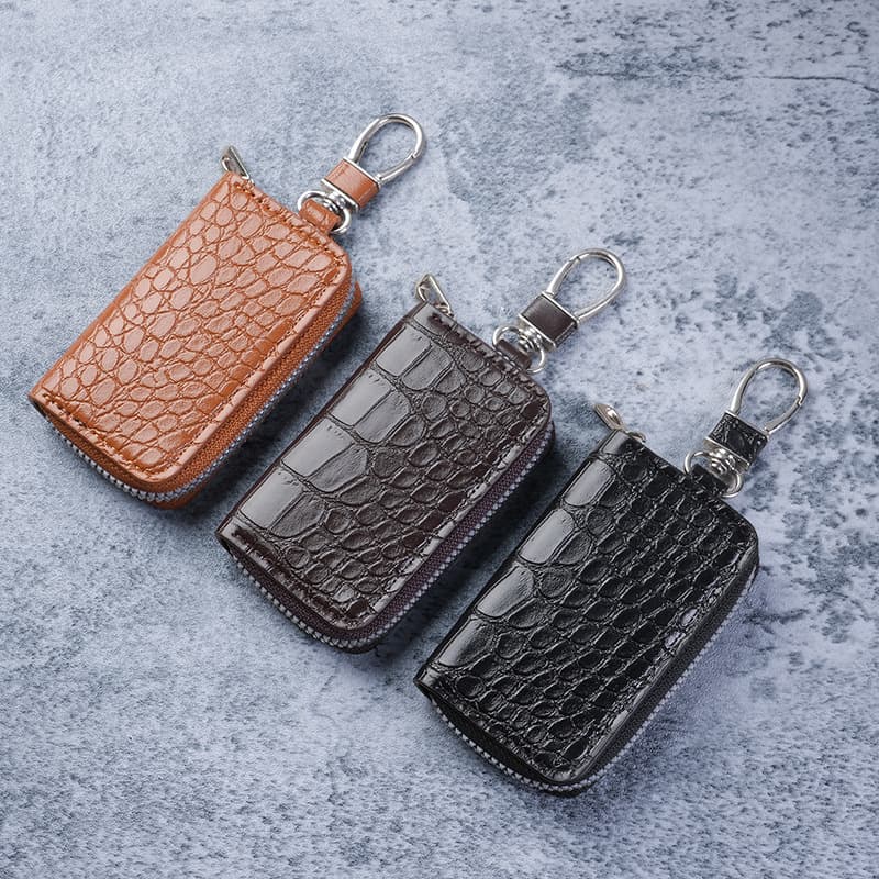 Cross-border Korean version business crocodile pattern car key bag car key protection sleeve waist key bag key chain