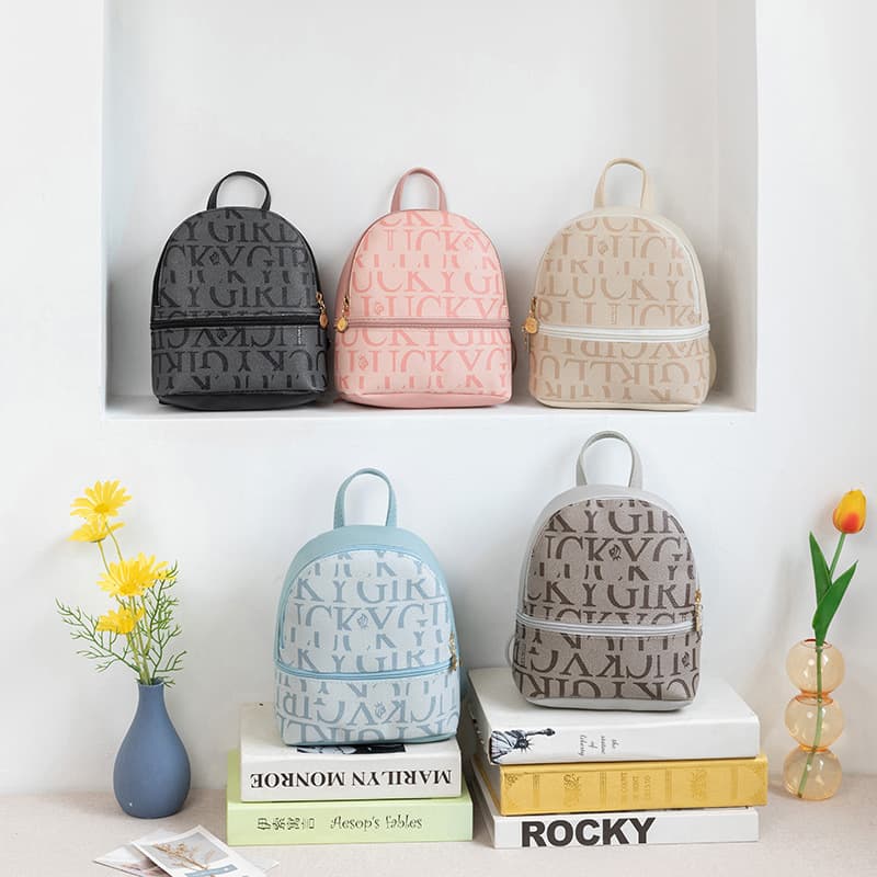 Fashionable Women's Small Book Bag Casual Letter Print Dual-shoulder Bag Multi-use Single-shoulder For Women 2023 New Style