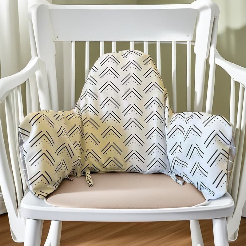 Thickened Baby Chair Cushion Cover with Core Infant Support Pillow Case Chair Pad Baby Feeding Chair Pad Cover Universal Fit