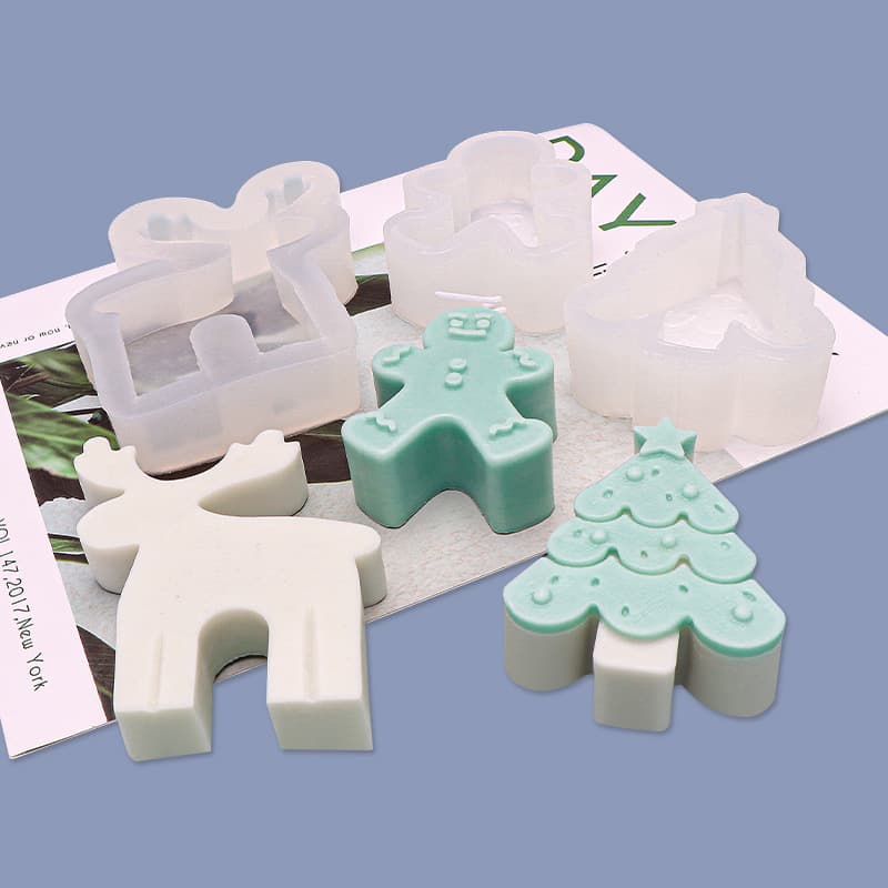 Silicone Mold Christmas Series Scented Candle Plaster Cake Ornament Decoration