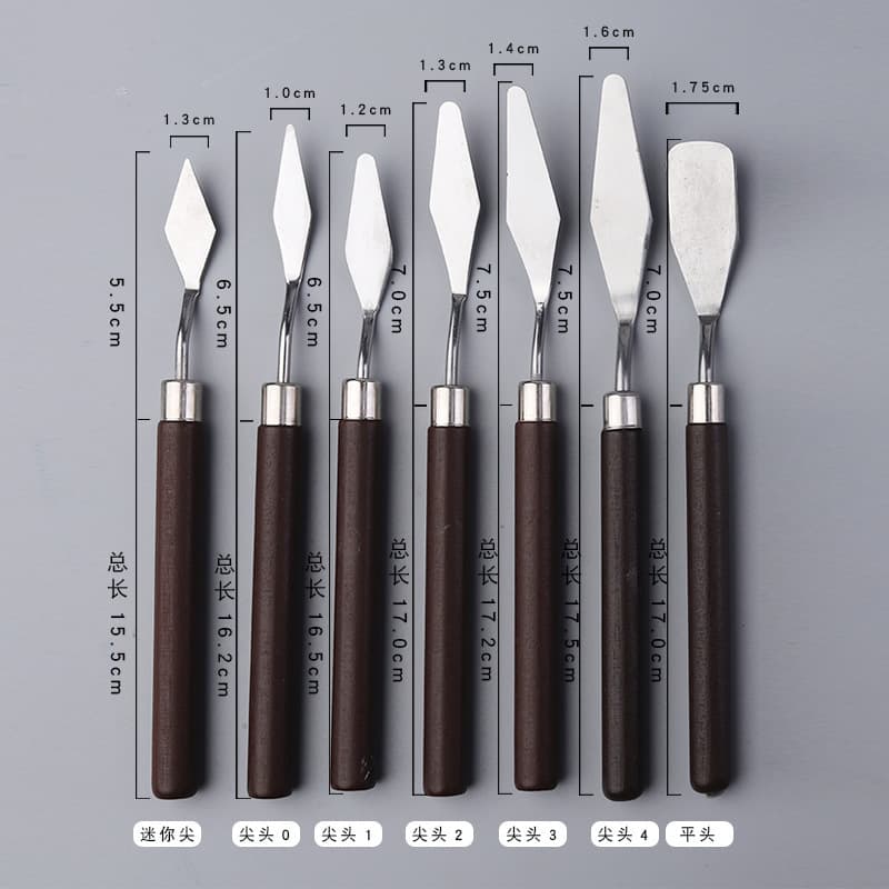 Cross-border Oil Painting Plastic Scraper Palette Knife for Acrylic Gouache Painting