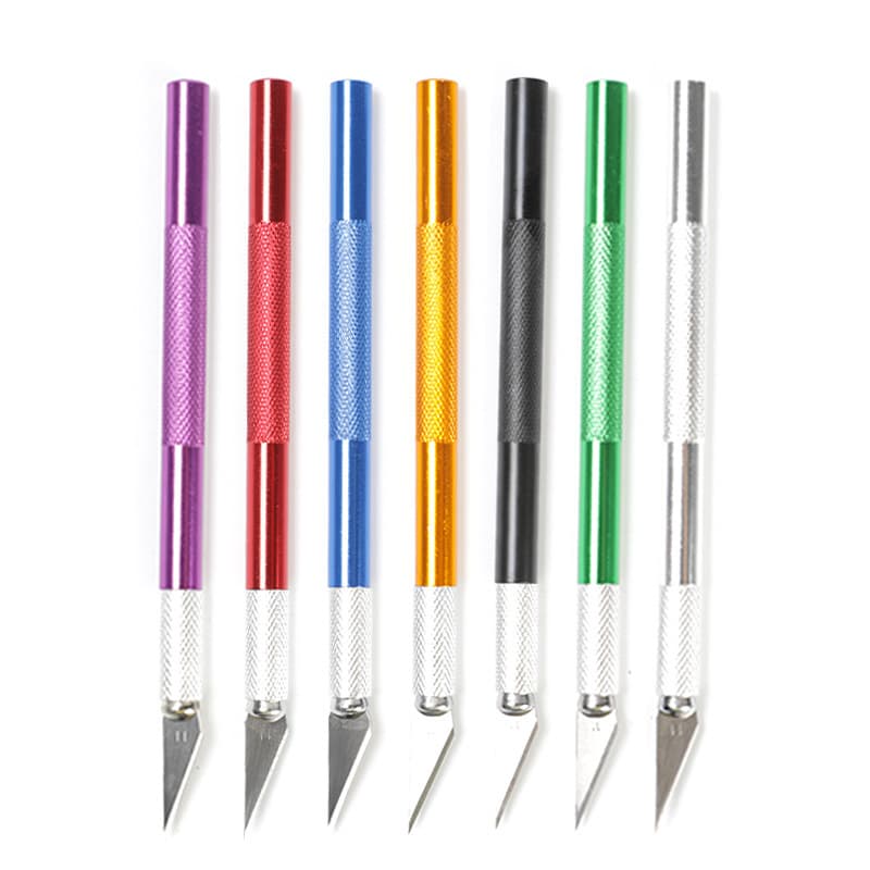 Aluminum Alloy Engraving Knife Metal DIY Carving Knife Set for Hand Account, Paper Cutting, Film Application, Craft Model Hook Knife