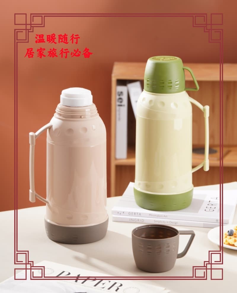 Insulated kettle custom printed logo advertising household thermos kettle large capacity glass liner insulated kettle