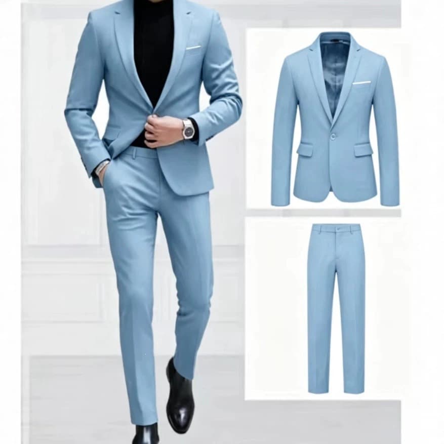 Foreign trade hot-selling men's suits, European and American casual suits, trousers, two-piece suits, wedding dinner suits, jackets for men