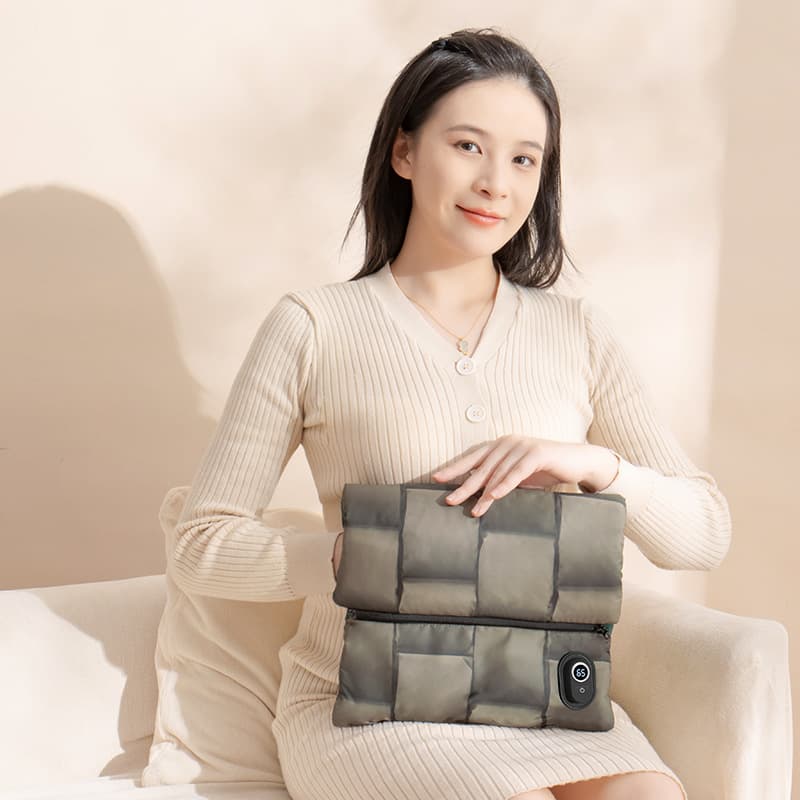 [Down Alternative Hand Warmer] Digital Display Rechargeable Explosion-Proof Waterless Hot Water Bag Graphene Knee Warmer Heating Hand Warmer