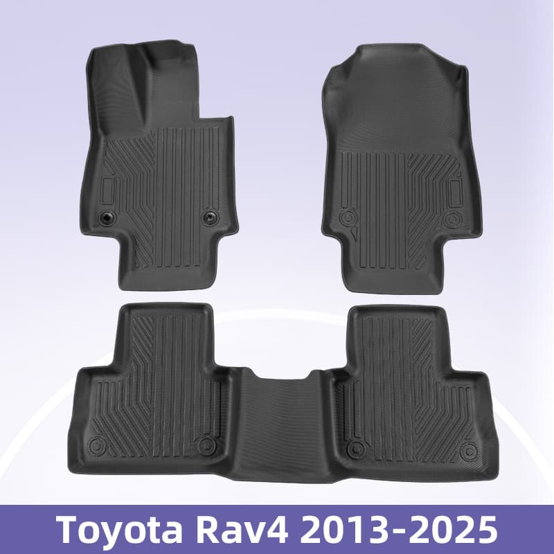 3D All-Weather TPE Car Floor Mats and Trunk Liner for Toyota RAV4 2013-2025