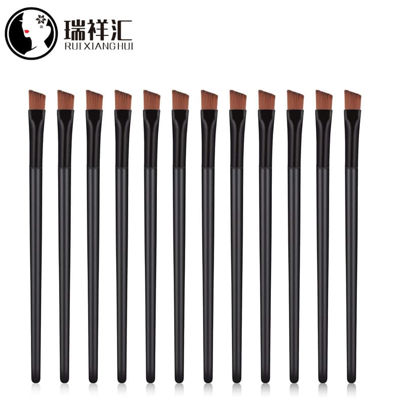 9.6CM Slant-tip Single Blade Eyebrow and Lip Brush Eye Shadow Brush Flat Head Blending Under-eye Detail Brush Makeup Tool