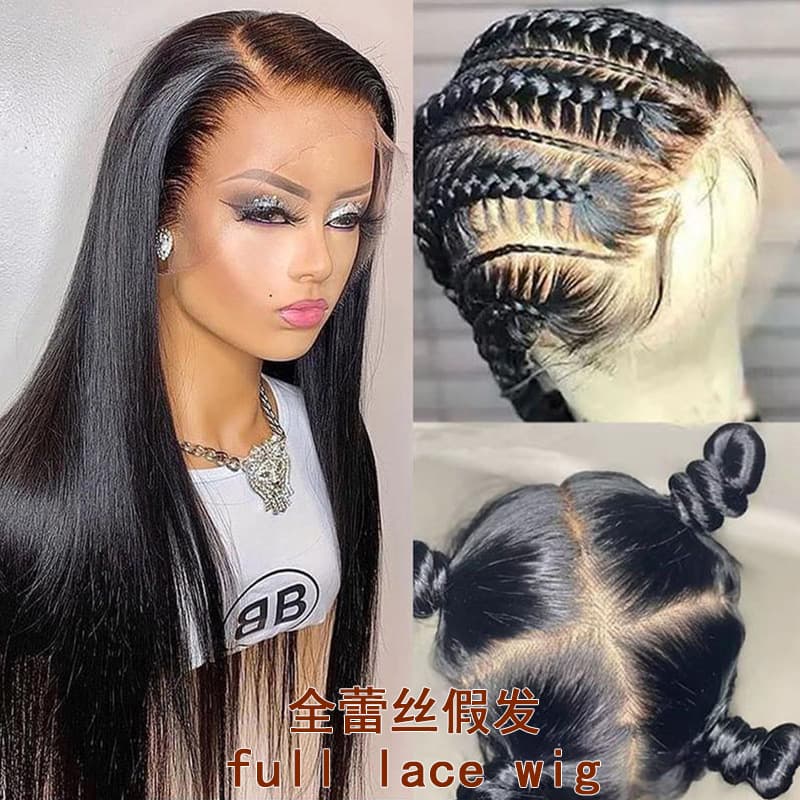 Cross-border Europe and America Full Lace Wig Human Hair