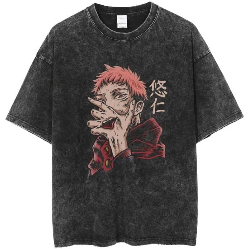 Washed 230g Pure Cotton QAHEART JJK Itadori Yuji T Shirt, Geto Suguru Cos