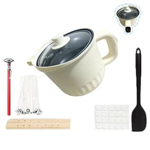 Electric Wax Melting Pot Set with Digital Temperature Display, Pouring Spout, and Automatic Constant Temperature Control