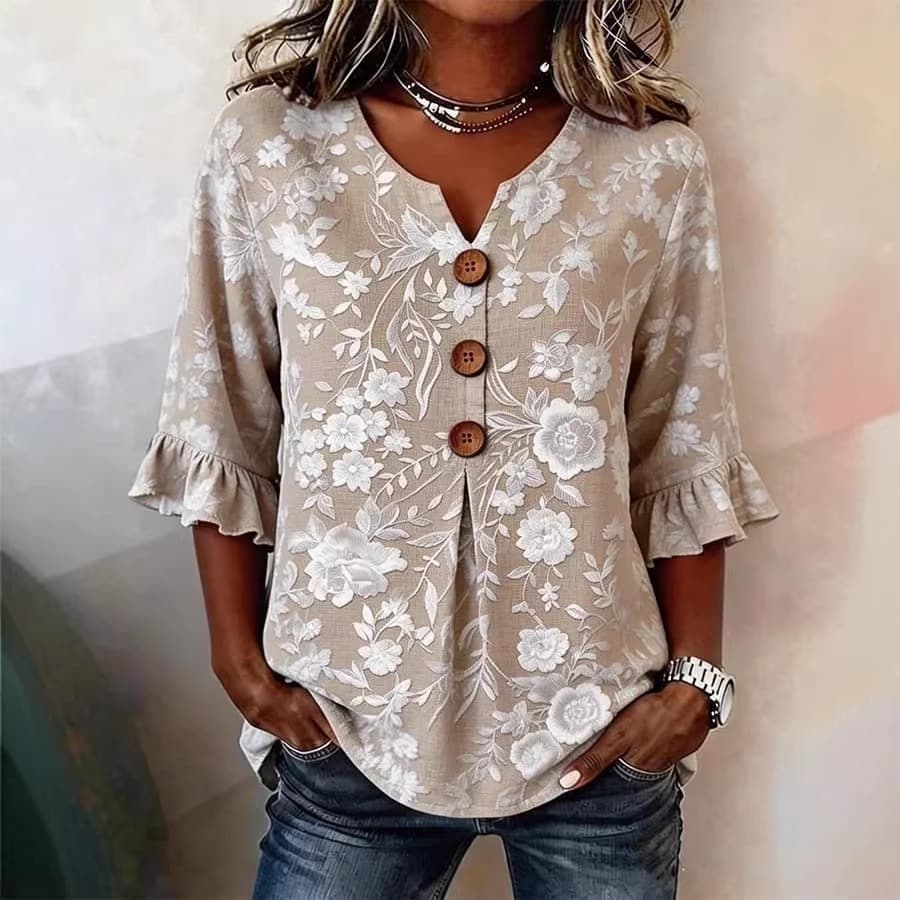 2026 European and American Cross-Border Foreign Trade Women's Sweatshirt with 3D Digital Printing, Sweet and Cute T-Shirt with Lace Sleeves