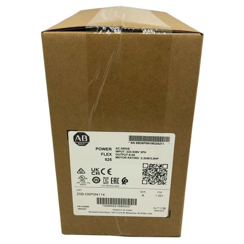 25B-D6P0N114 Rockwell AB PowerFlex525 inverter brand new stock 25BD6P0N114.