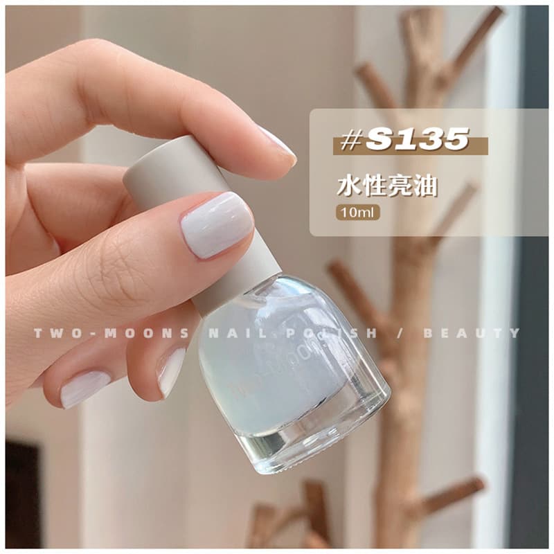 Two-Moons Summer Brightening Nail Polish, Water-Based Peelable, Odorless, No-Bake, Quick-Dry, Green Scarab Beetle