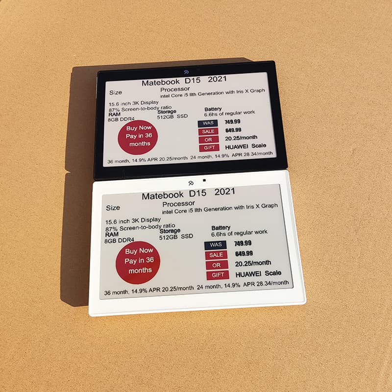 Blue Label 7.5-inch e-paper ink screen doorplate Bluetooth version price tag, editable via mobile APP, no network required.