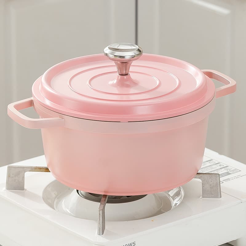 Household Non-Stick Pot Enamel Pot Stew Pot Kitchen Health Preservation Binaural Soup Pot Induction Cooker Universal Soup Stew Slight Pressure Pot