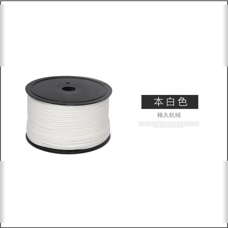 High-Strength Polyester Material Chainsaw Pull Rope, Full Specifications, Red and White Twill Weave Engine Starting Cord