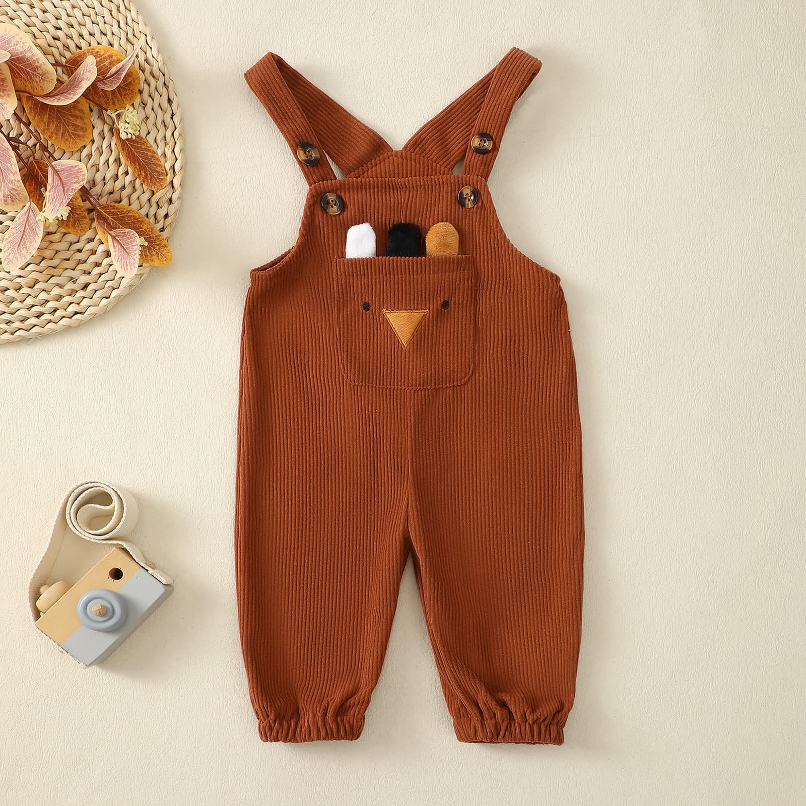 Cross-border pants, clothes, bear overalls, cute doll, baby jumpsuit, children's suit