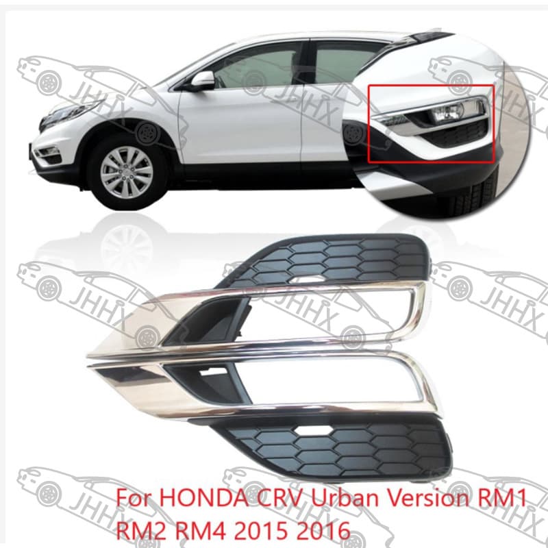 CRV 2015-2016 Front Fog Light Frame Cover, Front Bumper Fog Light Style Front Anti-Fog Light Panel Trim Cover