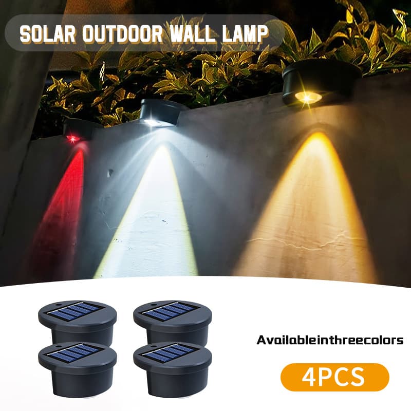 Cross-border LED New Waterproof Solar Step Light Outdoor Garden Stair Wall Light Step Decoration Light