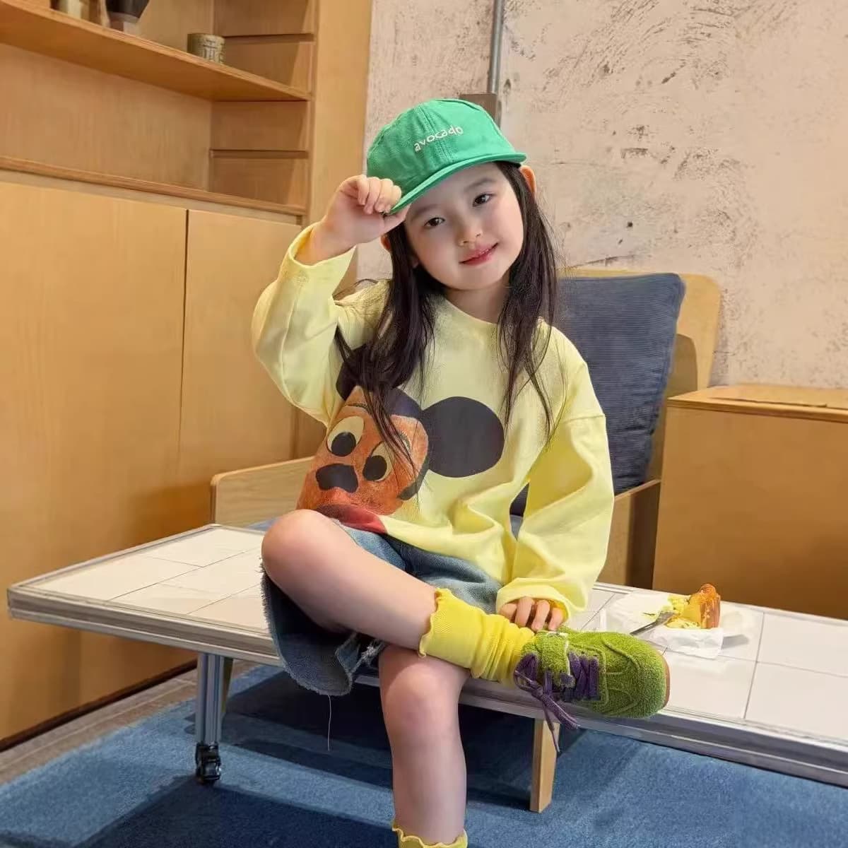 2026 Girls Autumn Cartoon Long Sleeve T-Shirt, Stylish Top for Toddlers, Spring and Summer Korean Style Base Layer T-Shirt for Children
