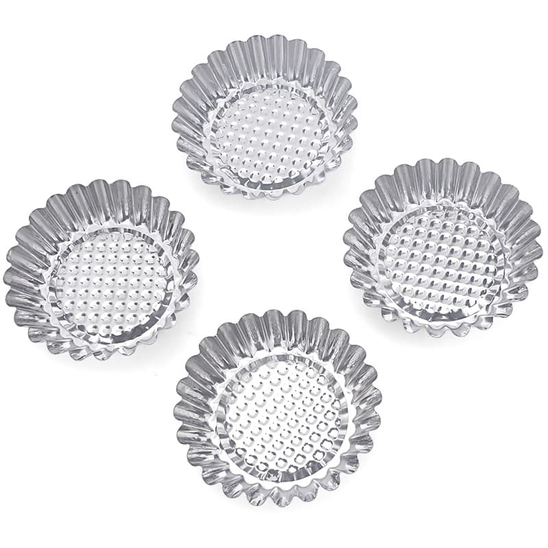 Factory Direct 430 Stainless Steel Egg Tart Mold Cake Mold Steamed Rice Cake Mold Baking Tool