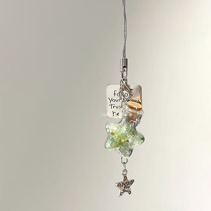 Star Wish Bottle Pendant DIY Phone Chain Ins-Style Cute Ornament Gift Bag Accessory Keychain