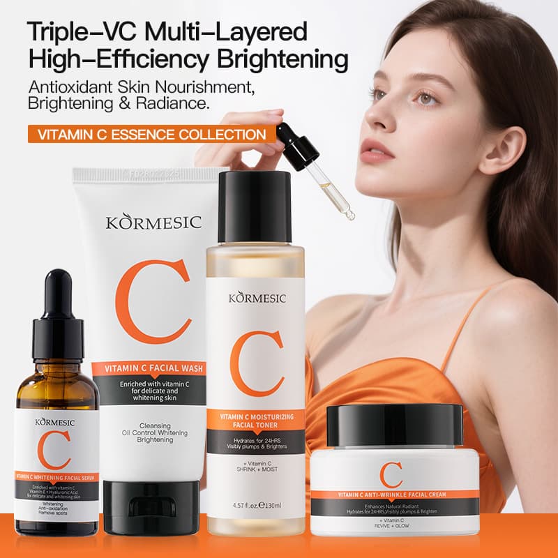 Cross-border KORMESIC Foreign Trade VC Skincare Set, Gentle and Refreshing Facial Skincare, In Stock