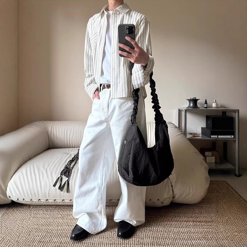 New Spring/Autumn Vertical Stripe Vintage Long-Sleeve Shirt, Hong Kong Style Casual Loose Fit Couple Outerwear Versatile Shirt Jacket