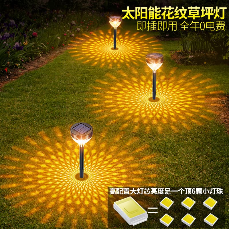 Cross-border Outdoor Lawn Lights with Tungsten Filament, Solar Garden Stake Lights for Villa Landscape Decoration