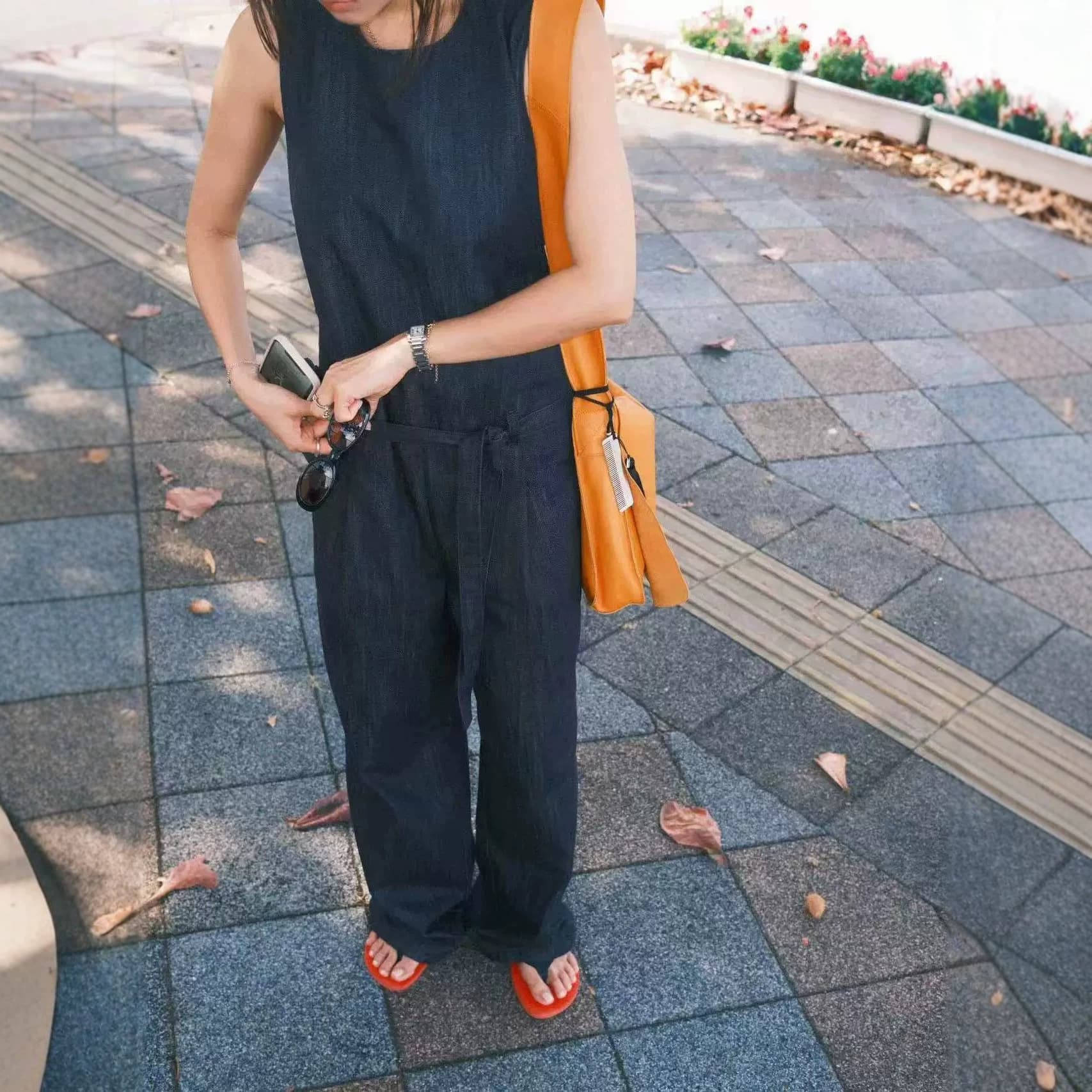 Korean Style 2026 Summer New Elegant Denim Jumpsuit for Women, Slim Fit Suspender Pants