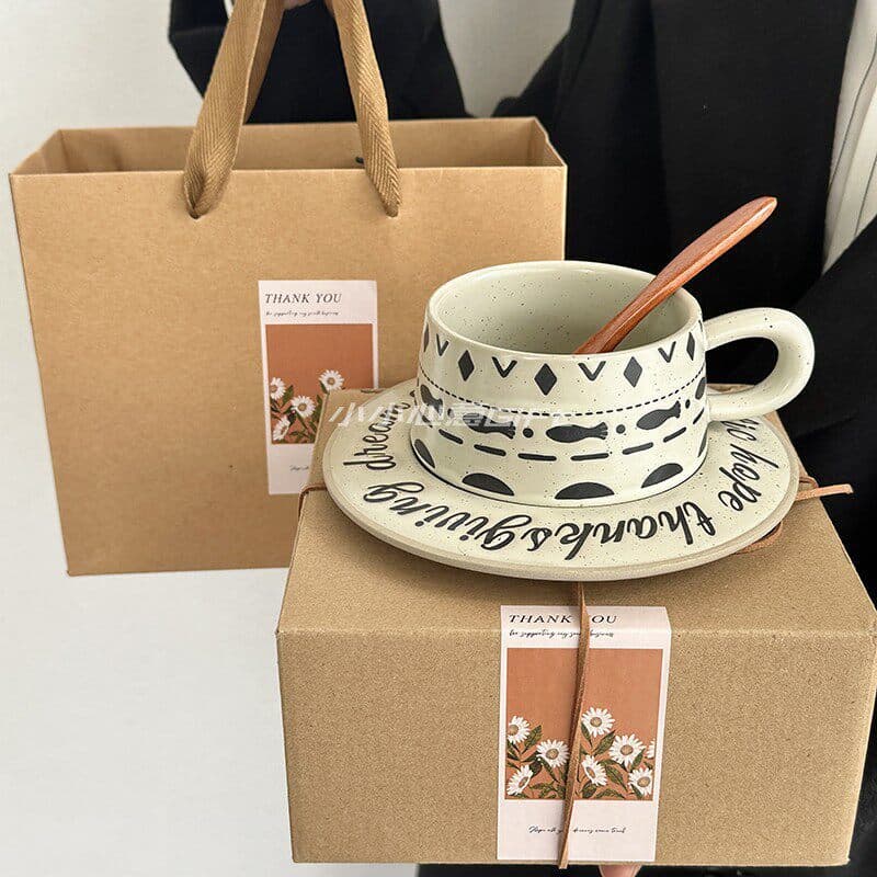 Japanese Vintage Rustic Coffee Cup Ceramic Latte Art Mug Gift for Men Birthday Present Souvenir