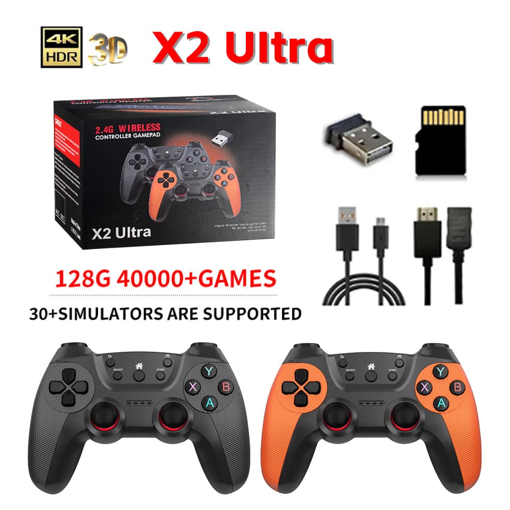 Global Cross-border New X2 Ultra Gaming Console Wireless HD HDMI Dual-Player Home Arcade