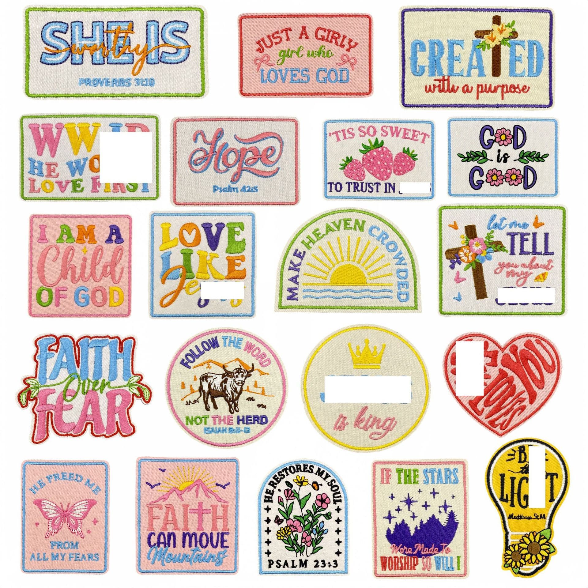 Computer embroidery English embroidery patch colorful badge motivational quote patch cartoon decoration clothing accessory badge