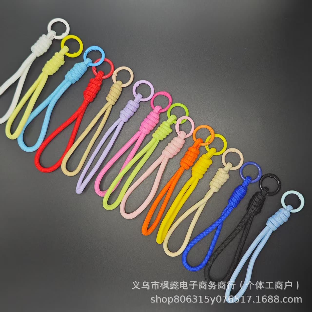 Colorful Handmade Polyester Phone Lanyard Versatile Phone Chain Phone Case Pendant Small Accessory Keychain DIY Parts
