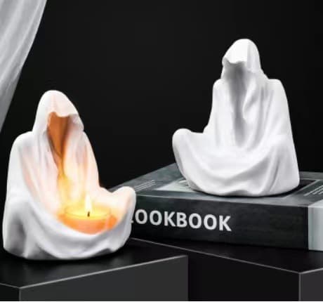 Cross-border Wizard Candle Holder Black Clothing Decorative Ornament Candle Holder Candle Home Garden Design Cloak Eerie Master