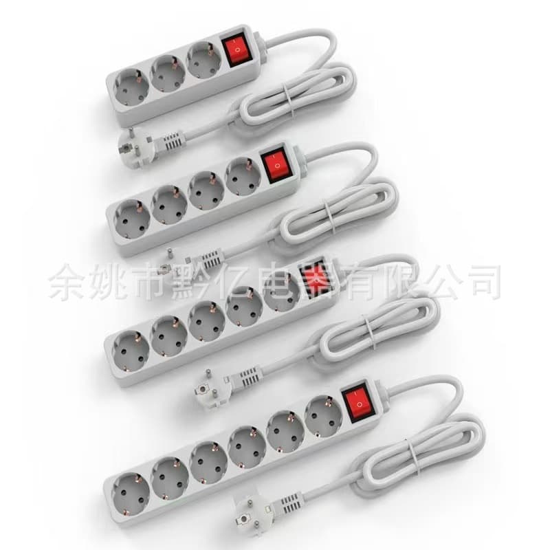 European standard wiring strip 4-position socket with switch Russian drag strip German-style multi-hole power supply