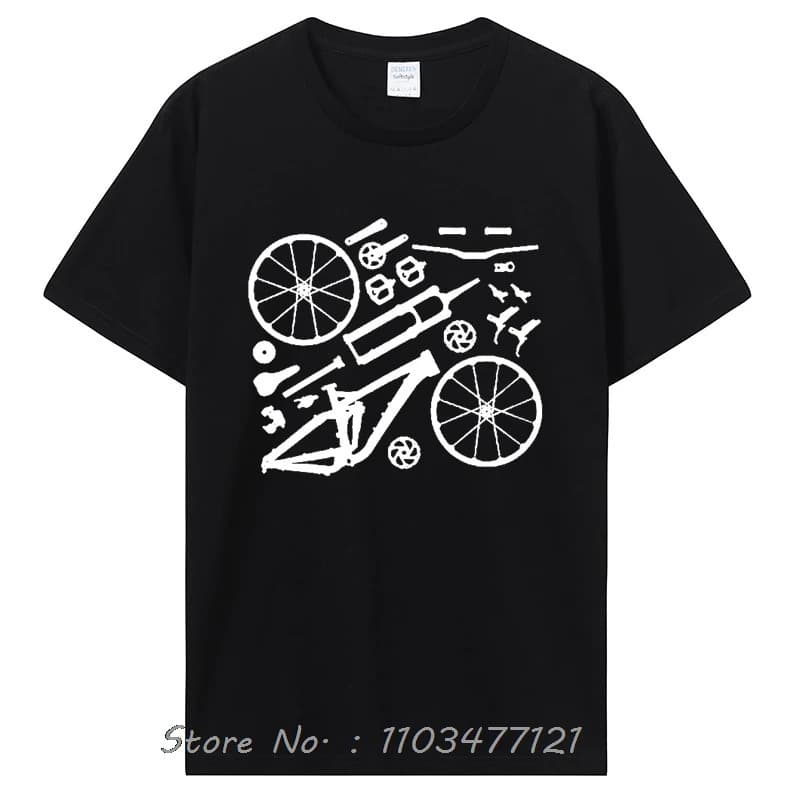 [Cross-border EU Size] New Enduro Mountain Bike MTB Parts T-Shirt Tagless