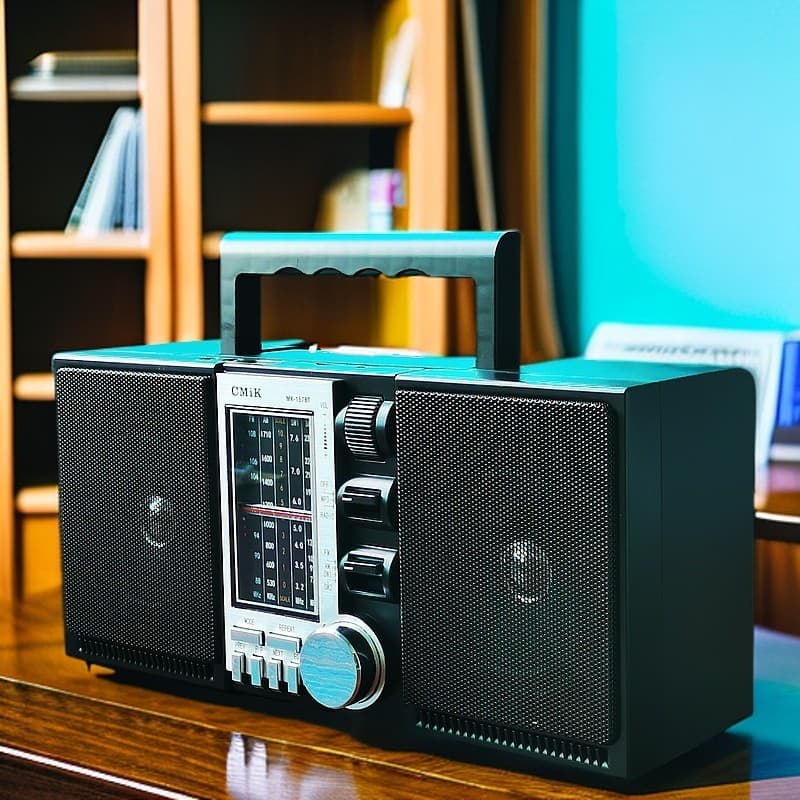 Stereo radio FM medium wave short wave Bluetooth card speaker portable elderly retro double speaker radio